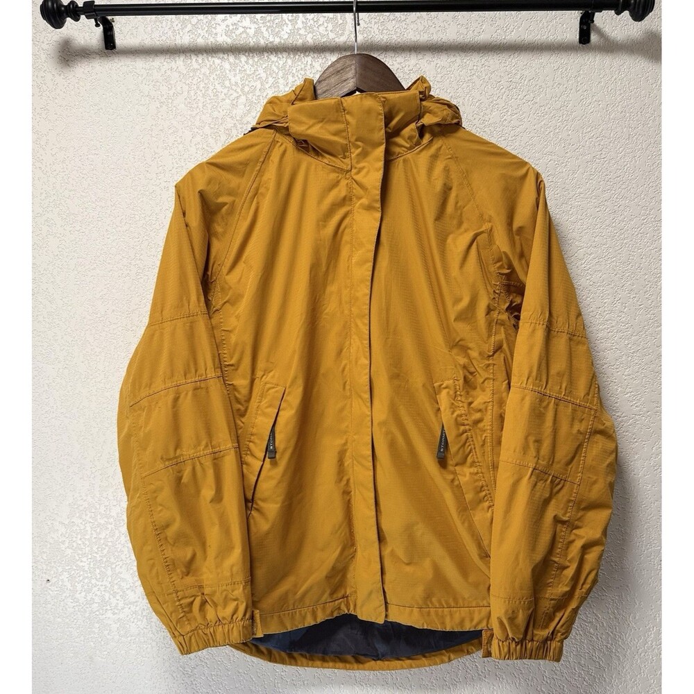 Stormtech Men’s Hooded Windbreaker Jacket Yellow Full Zip Outdoor Size M